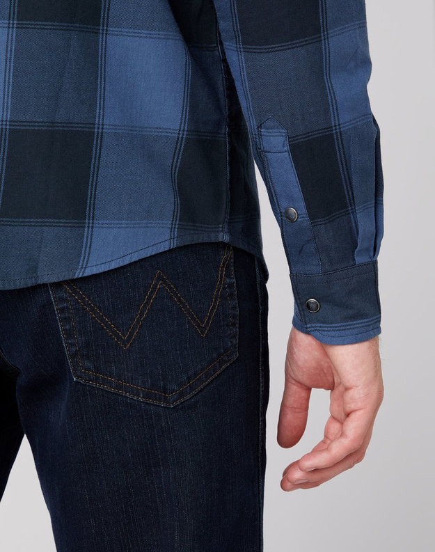 WRANGLER LS WESTERN SHIRT MĘSKA KOSZULA DARK DENIM W5A03OXTG 112141396