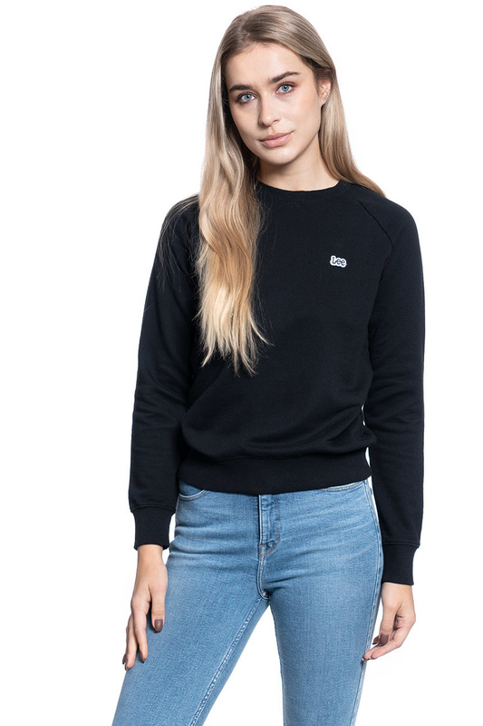 DAMSKA BLUZA BEZ KAPTURA LEE PLAIN CREW NECK SWS BLACK L53RTX01 112112480