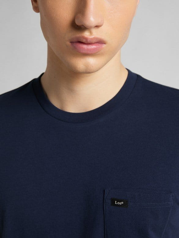 LEE POCKET TEE MĘSKI T-SHIRT NAVY L63JFQ35 112145334