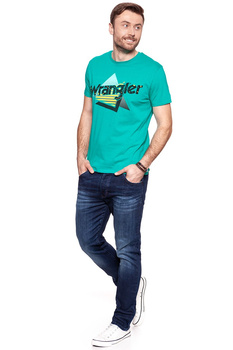 KOSZULKA WRANGLER LOGO TEE SPECTRA GREEN W7B62FQWB 112131519