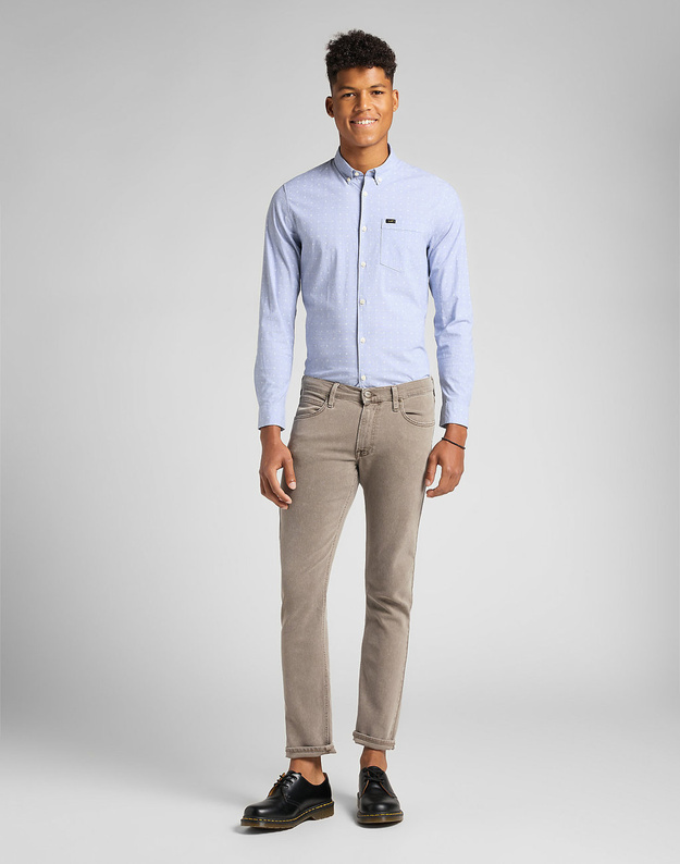 LEE SLIM BUTTON DOWN PEARL BLUE L66XRTSY 112140606