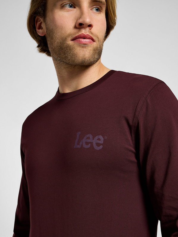 LEE MĘSKA KOSZULKA LONGSLEEVE LEE LS MED WOBLLY VELVET BEET 112355593