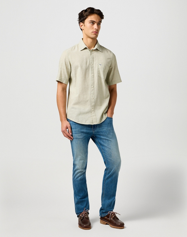 MESKA KOSZULA WRANGLER SS 1 PKT SHIRT TEA 112362730