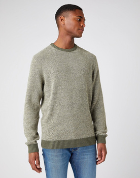 MĘSKI SWETER WRANGLER WOODLAND MARL IVY GREEN W8C4QYXIX 112141664