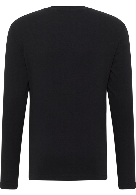 MUSTANG ANTON B MĘSKA KOSZULKA Z DŁUGIM RĘKAWEM LONGSLEEVE BASIC BLACK 1014108 4142