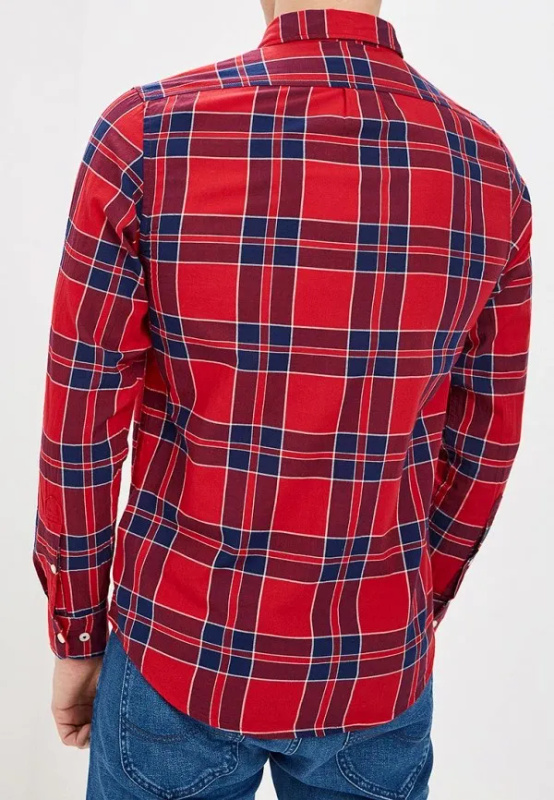 MĘSKA KOSZULA LEE BUTTON DOWN REGULAR FIT BRIGHT RED L880NAEF 112123280