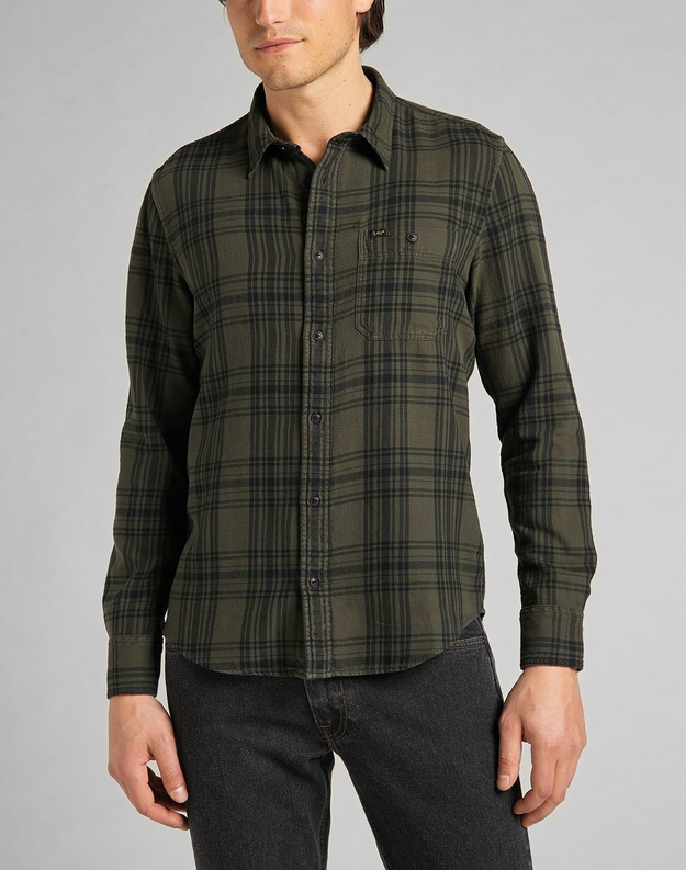 LEE LEESURE SHIRT MĘSKA KOSZULA SERPICO GREEN L66NMDOJ 112140558