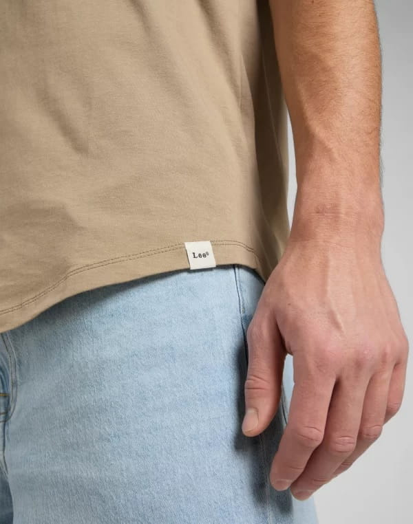 LEE SHAPED TEE MĘSKI T-SHIRT KOSZULKA CLAY L62JEP56 112145318
