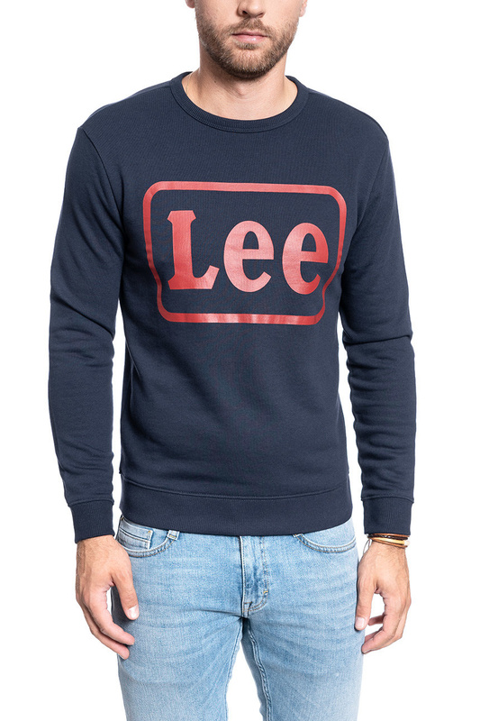 BLUZA MĘSKA LEE LOGO CREW SWS NIGHT SKY L80JFBSJ 112121401