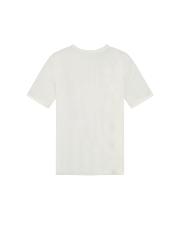 DAMSKA KOSZULKA WRANGLER FEMME KNIT HENLEY WORN WHITE 112370743