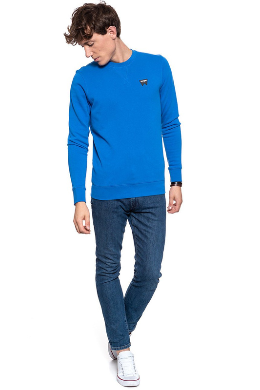 MĘSKI SWETER WRANGLER SIGN OFF SWEAT TURKISH SEA W6589HA86 112130618