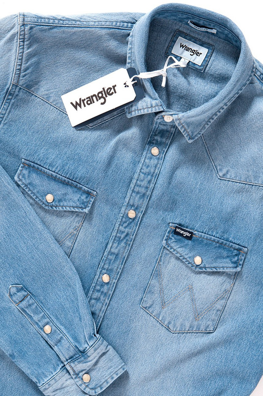 WRANGLER WESTERN DENIM SHIRT LIGHT USED W5973LWZ6 112129838