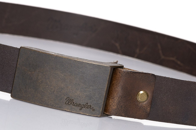 WRANGLER CTF LOGO BUCKLE BROWN W0272US85