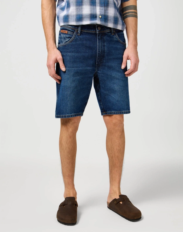 WRANGLER MĘSKIE SPODENKI JEANSOWE WRANGLER TEXAS SHORTS MEADOW HAZE 112362506