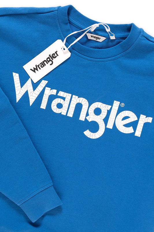 BLUZA WRANGLER DAMSKA LOGO SWEAT DEEP WATER W6072HQDF 112130428