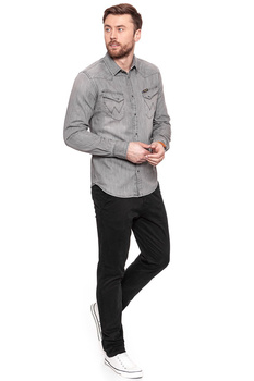 WRANGLER L/S CITY WESTERN SHI WASHED GREY W58333X2D