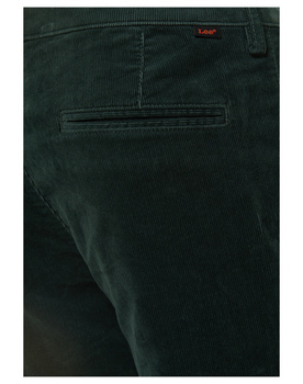 LEE SLIM CHINO MĘSKIE SPODNIE SZTRUKSOWE SZTRUKS LOGO KELP L71LAXIN 112321633