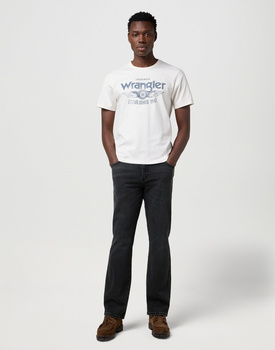 MESKA KOSZULKA  WRANGLER AMERICANA TEE WORN WHITE 112371417
