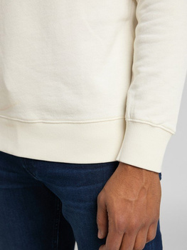 MĘSKA BLUZA MATERIAŁOWA LEE BASIC CREW LOGO SWS ECRU L80XSPNQ 112121572