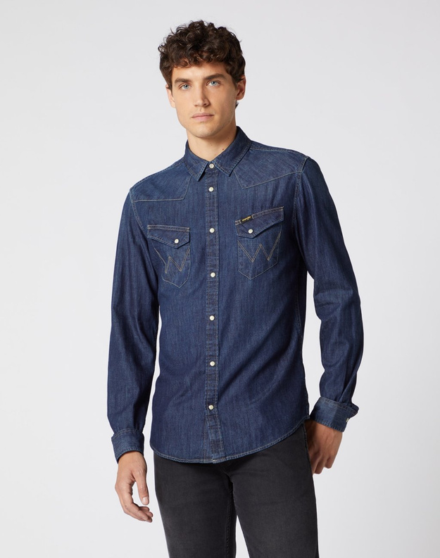 MĘSKA KOSZULA JEANSOWA WRANGLER SLIM  W5974071E