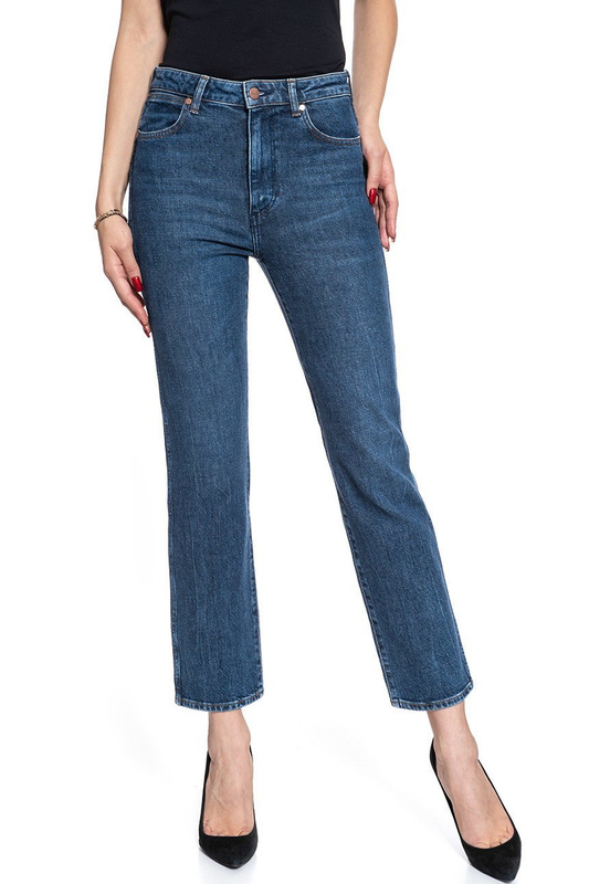 WRANGLER RETRO-STRAIGHT DAMSKIE SPODNIE JEANSOWE DEEP OCEAN W238WB86X 112127886