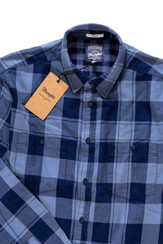 WRANGLER L/S 2PKT SHIRT BLUE W57615EPN