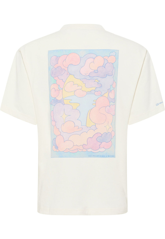 Męski T-shirt MUSTANG Unisex T-Shirt Collab Whisper White 1014956 2013