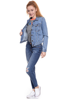 DAMSKA KURTKA JEANSOWA LEE RIDER JACKET SUPER STONEWASH L54MRD66 112112852