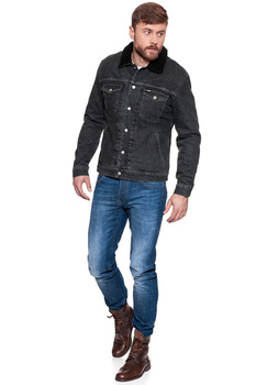 KURTKA ZIMOWA WRANGLER SHERPA JACKET MIDNIGHT STONE W423RJ19X 112128816