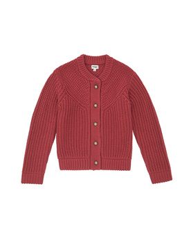 DAMSKI SWETER WRANGLER WESTERN CARDIGAN EARTH RED 112370797