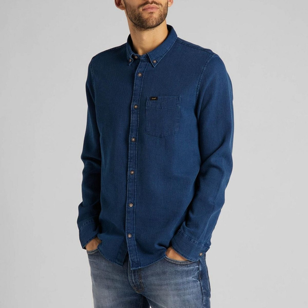 LEE REFINED BUTTON DOWN MĘSKA KOSZULA RELULAR FIT WASHED BLUE L882ZWLR 112123612