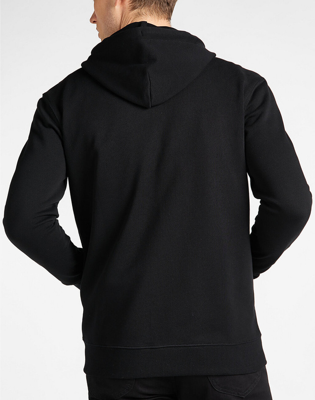 LEE BASIC ZIP THROUGH MĘSKA BLUZA Z KAPTUREM KANGURKA BLACK L80KSP01 112121423