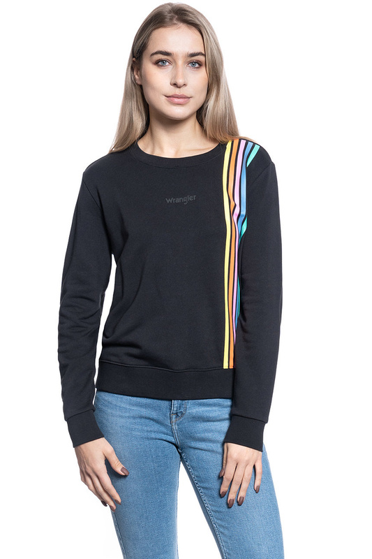 BLUZA DAMSKA WRANGLER REGULAR SWEAT FADED BLACK W6N2HAXV6 112130789