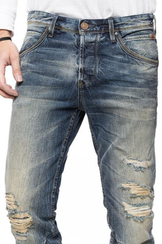 TOM TAILOR SPODNIE MĘSKIE AEDAN SLIM VINTAGE BLUE DENIM 6203519.00.12 COL. 1074