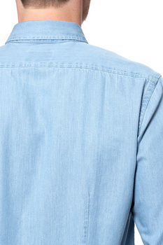 KOSZULA JEANSOWA MĘSKA WRANGLER L/S 1PKT BUTTON-DOWN LIGHT INDIGO W58838S4E 112129622