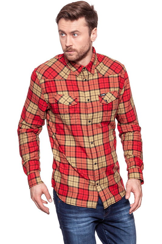 KOSZULA WRANGLER LS WESTERN SHIRT SALSA RED W5969SZWN 112129819