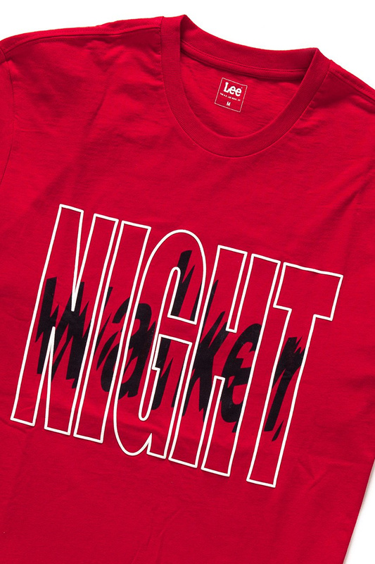 LEE T SHIRT NIGHT WALKER TEE BRIGHT RED L62TREEF 112114848