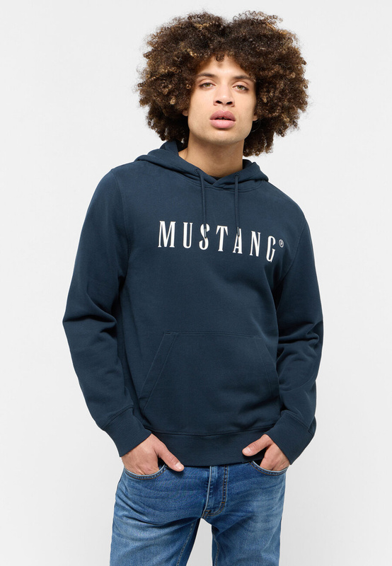 MĘSKA BLUZA Z KAPTUREM MUSTANG LOGO Bronson Carbon 1014687 4135