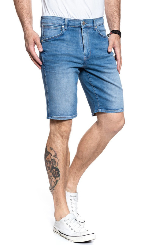 KRÓTKIE SPODENKI WRANGLER DENIM SHORT CHARGED BLUE W14CNW18W 112126612