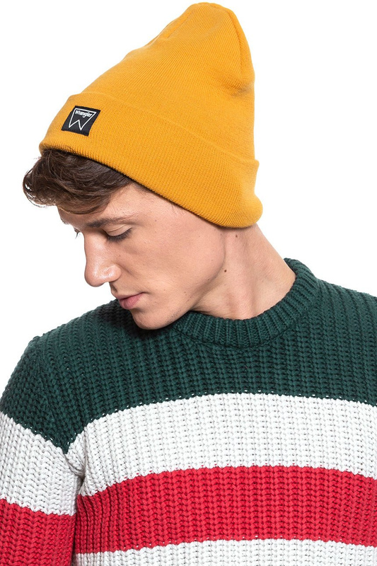 MĘSKA CZAPKA ZIMOWA WRANGLER BASIC BEANIE MINERAL YELLOW W0U0UHY02 112125779