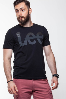 LEE T SHIRT SEASONAL LOGO TEE BLACK L60PAI01 $