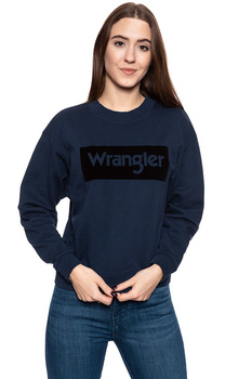 BLUZA WRANGLER HIGH RIB RETRO SWEAT NAVY W6N0HA114 112130760