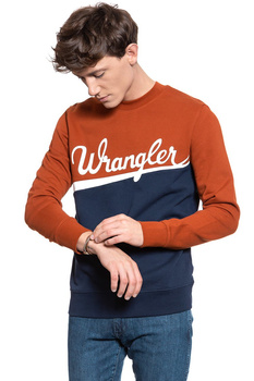 BLUZA WRANGLER CUT&SEW SWEAT PICANTE BROWN W6B7HYX9H 112130694