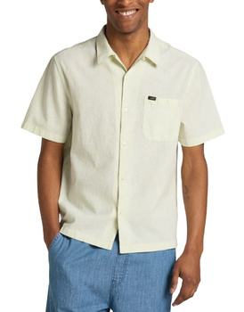 LEE RESORT SHIRT MĘSKA KOSZULA Z KRÓTKIM RĘKAWEM CANARY GREEN L67PORUX 112145411