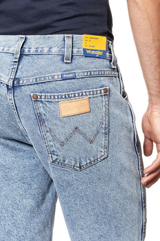 KRÓTKIE SPODENKI WRANGLER DENIM SHORT B&Y SPEEDY BLUE W14C05184 112126584