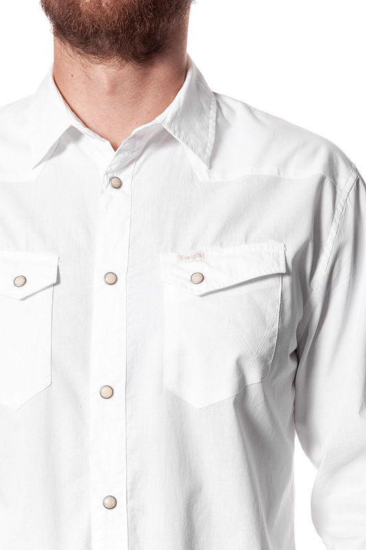 WRANGLER L/S WESTERN SHIRT WHITE W59696S12