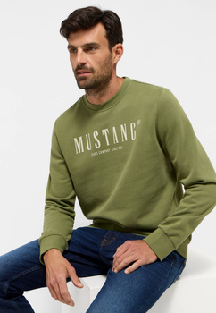 Męska bluza nierozpinana Mustang Style Clio Loden Green 1015917 6353