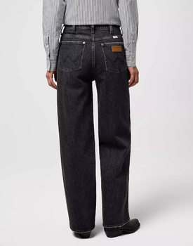 DAMSKIE SPODNIE WRANGLER LOOSE STRAIGHT BLACK SAND 112371182