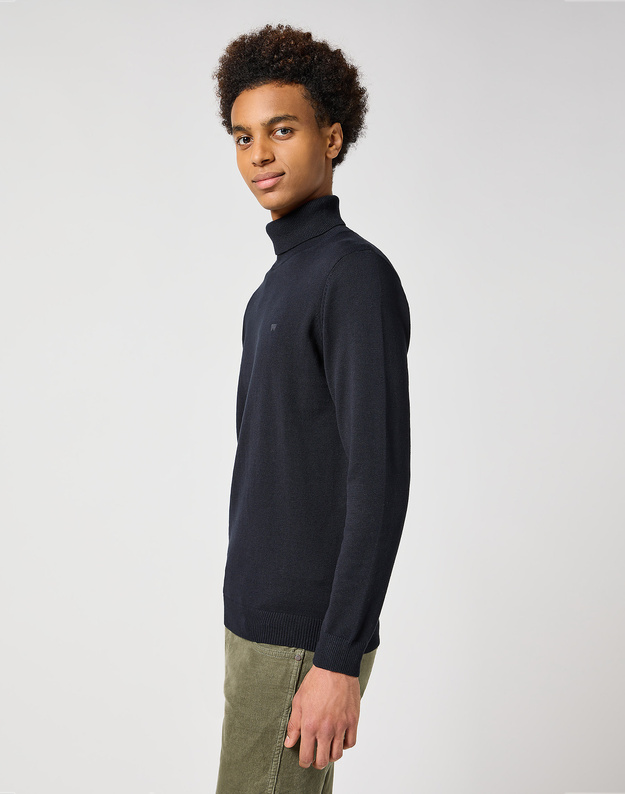 MĘSKI GOLF WRANGLER TURTLENECK BLACK 112356772