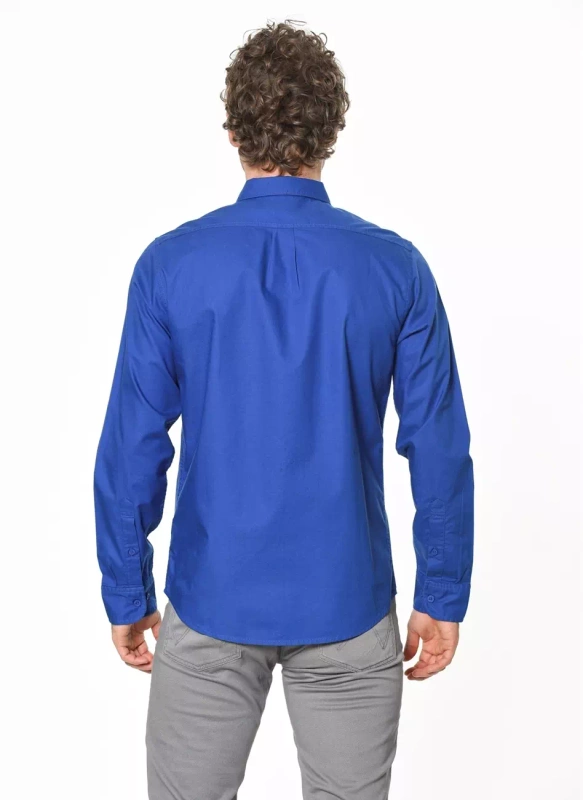 LEE BUTTON DOWN MĘSKA KOSZULA MATERIAŁOWA INDIGO FLASH L880JQED 112123197
